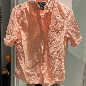 Polo Ralph Lauren Women's Peach Button Down Shirt
